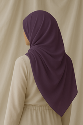 GEORGETTE SCARF - DEEP PLUM